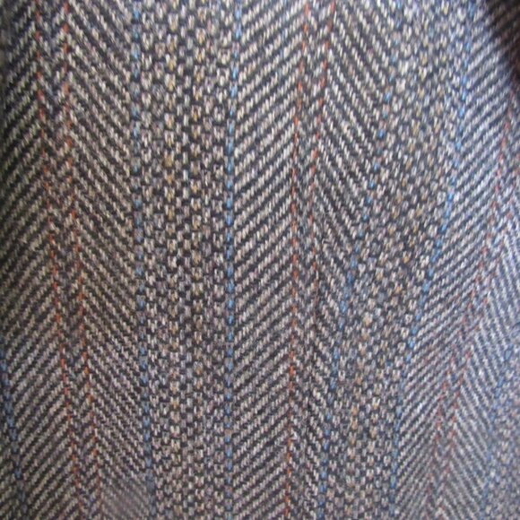 Vintage Cricketeer Dark Gray Wool Harris Tweed Like Jacket Size 38 K115 - Picture 3 of 9